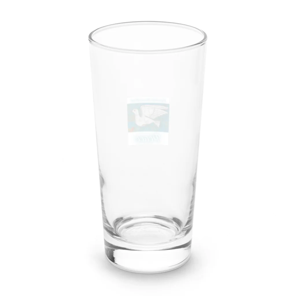 Earth-HarmonyのPeace　平和の鳩 Long Sized Water Glass :back
