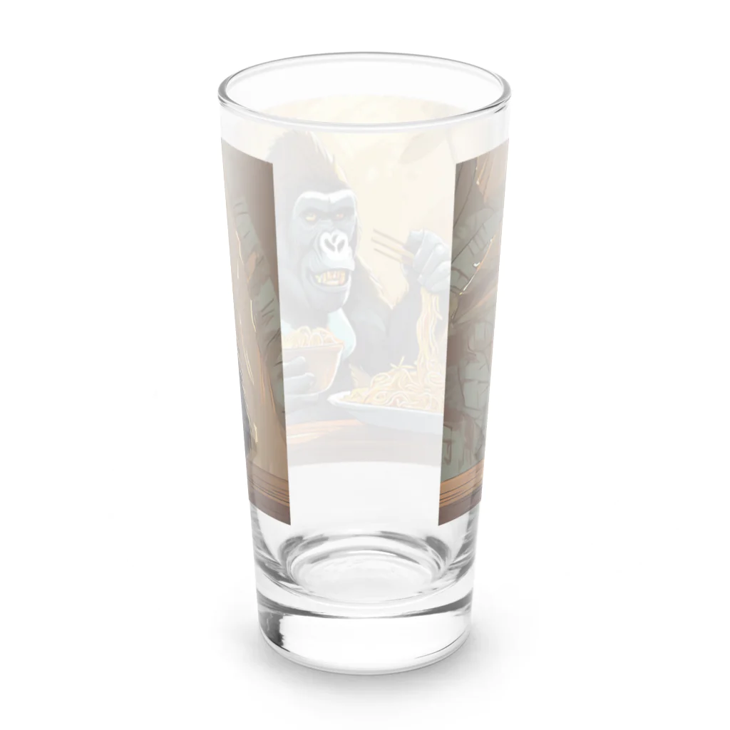 ハンサムズゴリラの焼そばゴリラ Long Sized Water Glass :back