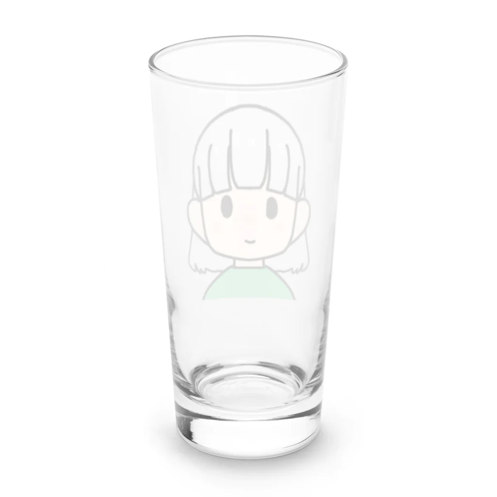 まめ大福の髪色自在な女の子（ボブ） Long Sized Water Glass :back