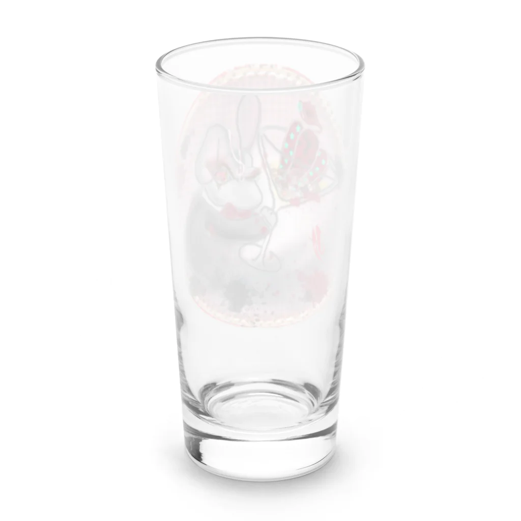 mmty🫑みーまんのうさぴーまん2月-2 Long Sized Water Glass :back