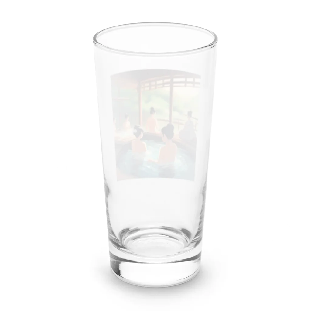 DH＋の江戸時代温泉地での湯治客 Long Sized Water Glass :back