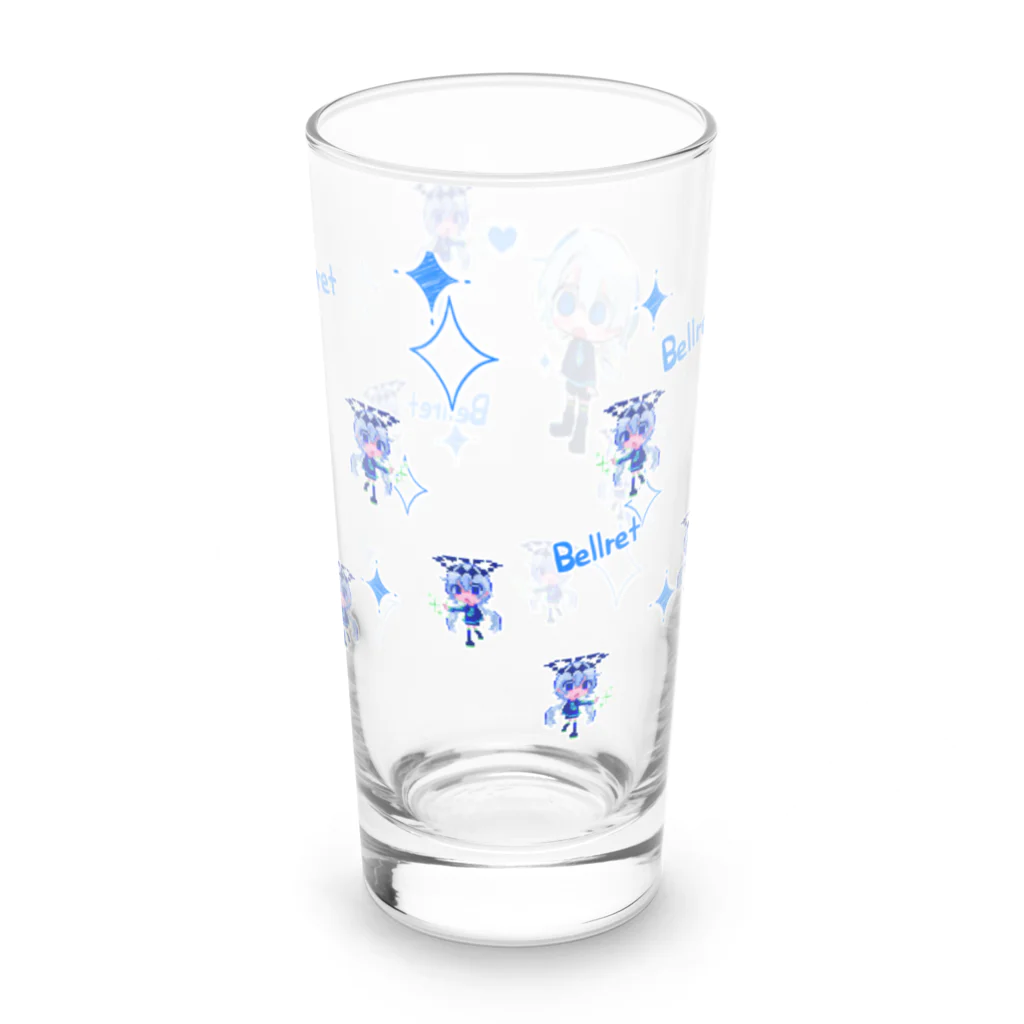 あちぇろの総柄のベルレットくん、総レットくん Long Sized Water Glass :back