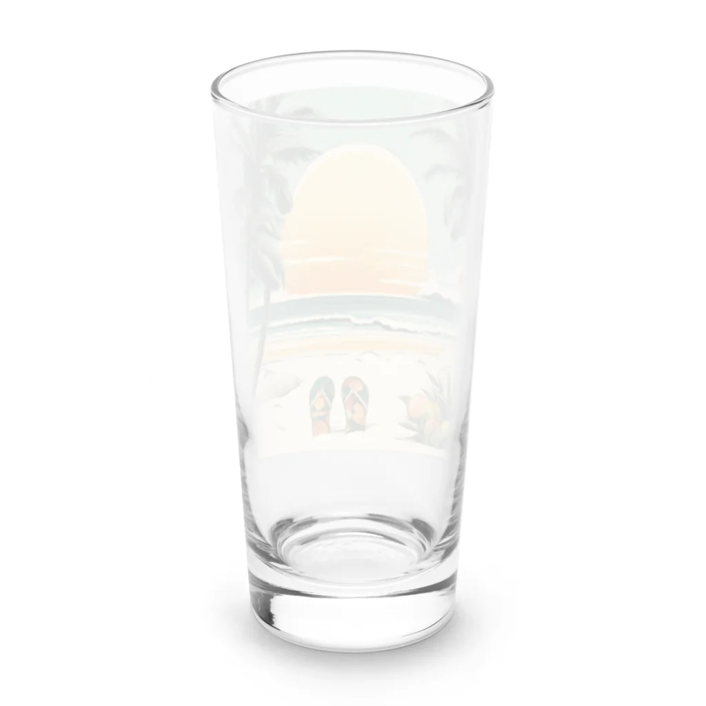 甘いマンゴーの甘い爽やかなマンゴーのイラストグッズ Long Sized Water Glass :back