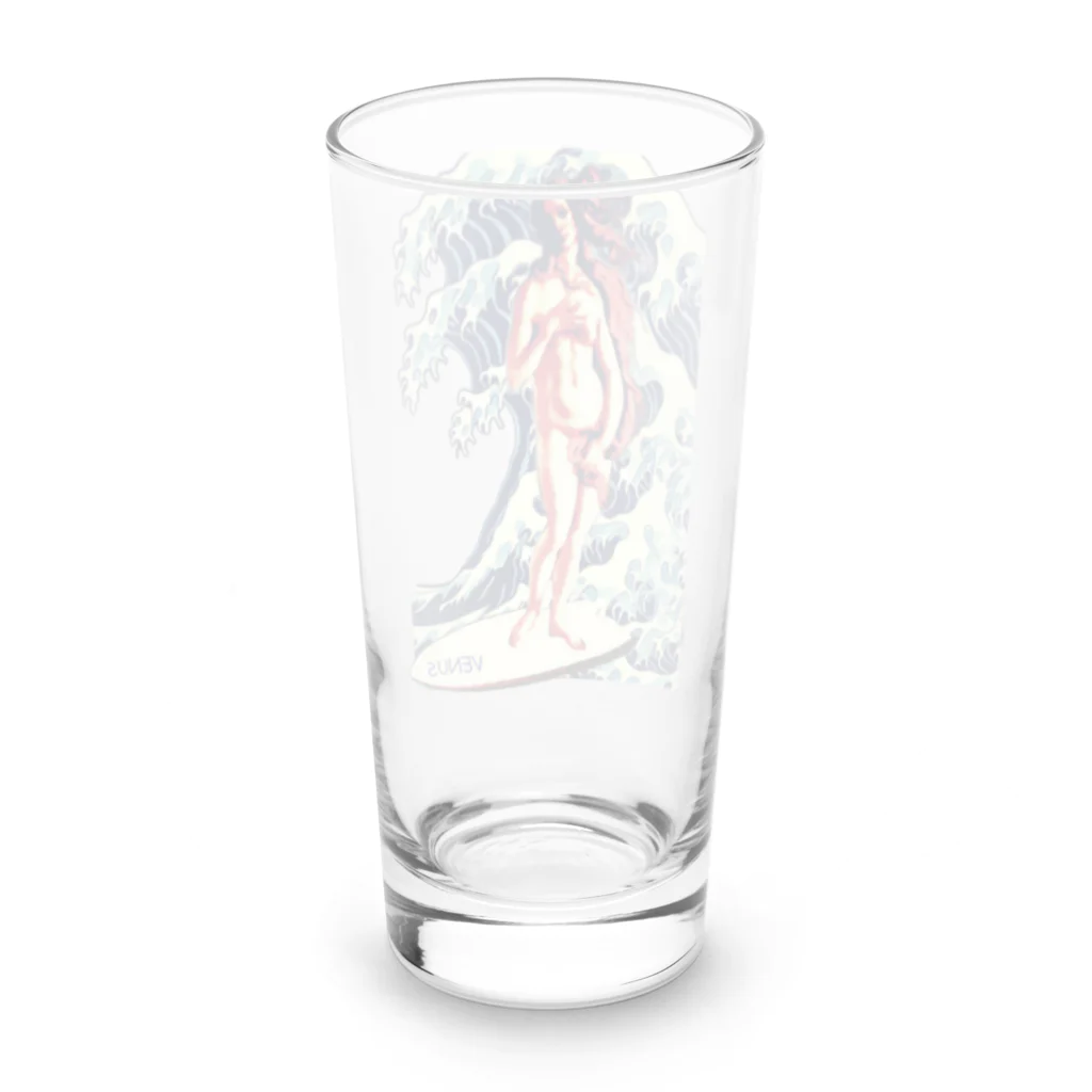 アインシュタインキャットの波乗りヴィーナス Long Sized Water Glass :back