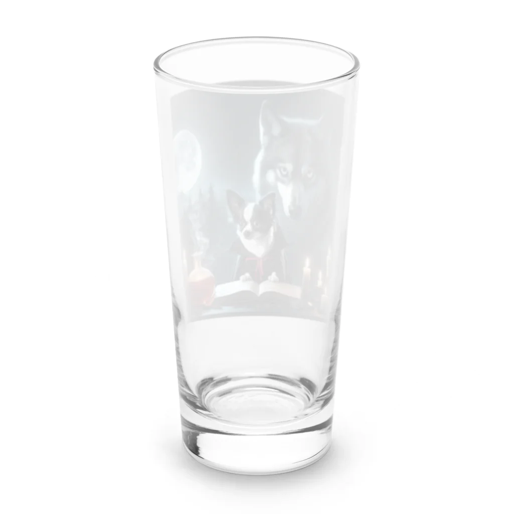 チワワンSHOPの狼とチワワ4 Long Sized Water Glass :back