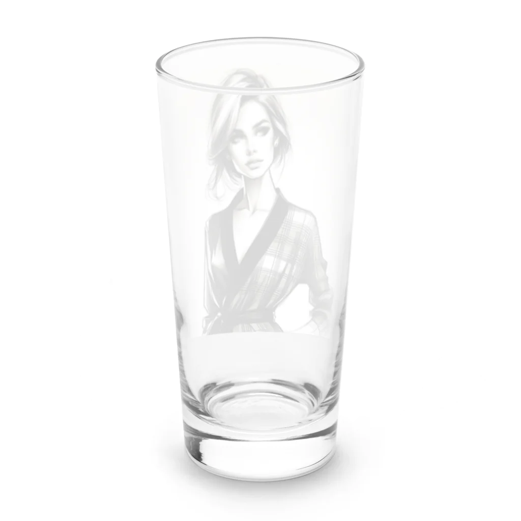 rick-の白黒モデル（女性） Long Sized Water Glass :back
