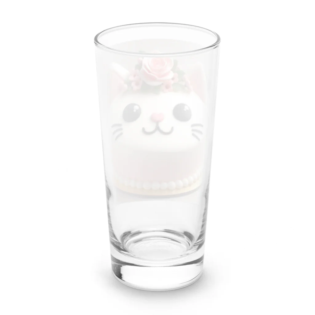 neko_shopのねこケーキ４ Long Sized Water Glass :back