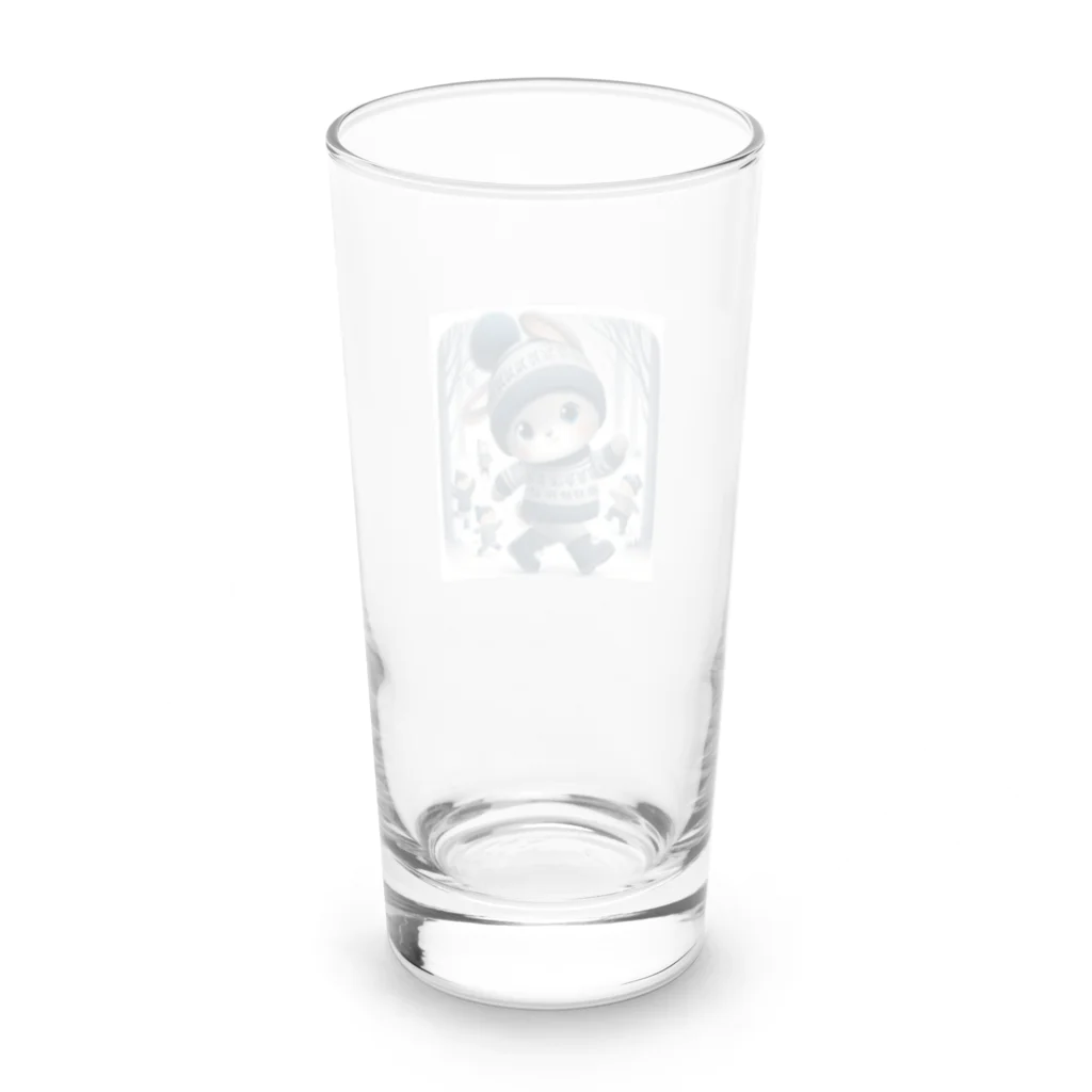 ナノ・ファンタジアの冬のうさぎくん Long Sized Water Glass :back