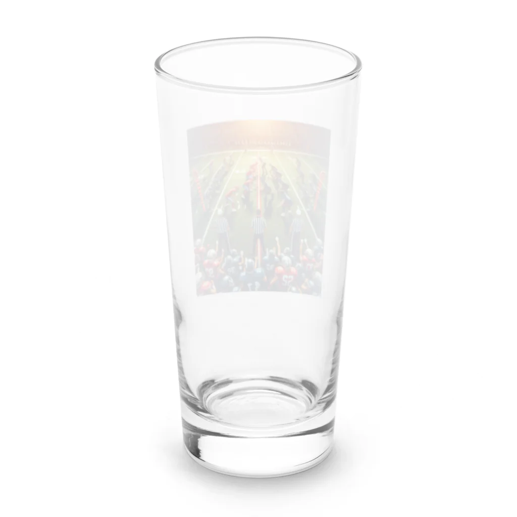 Kare-Raisuの色んなスポーツ　ボール　道具　おしゃれ　アメフト　バスケ Long Sized Water Glass :back