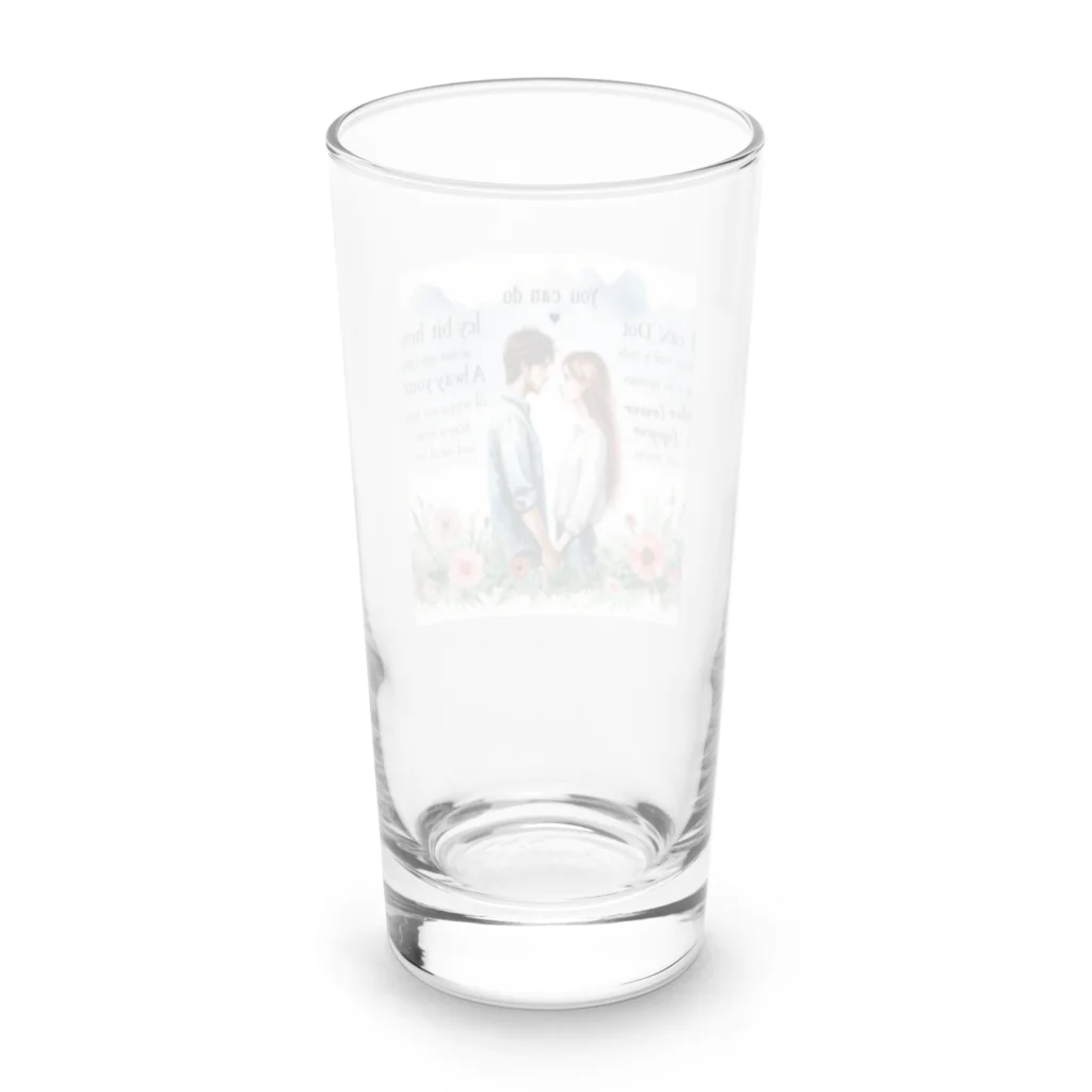 Lovers-chapelの支え合う恋人4 Long Sized Water Glass :back