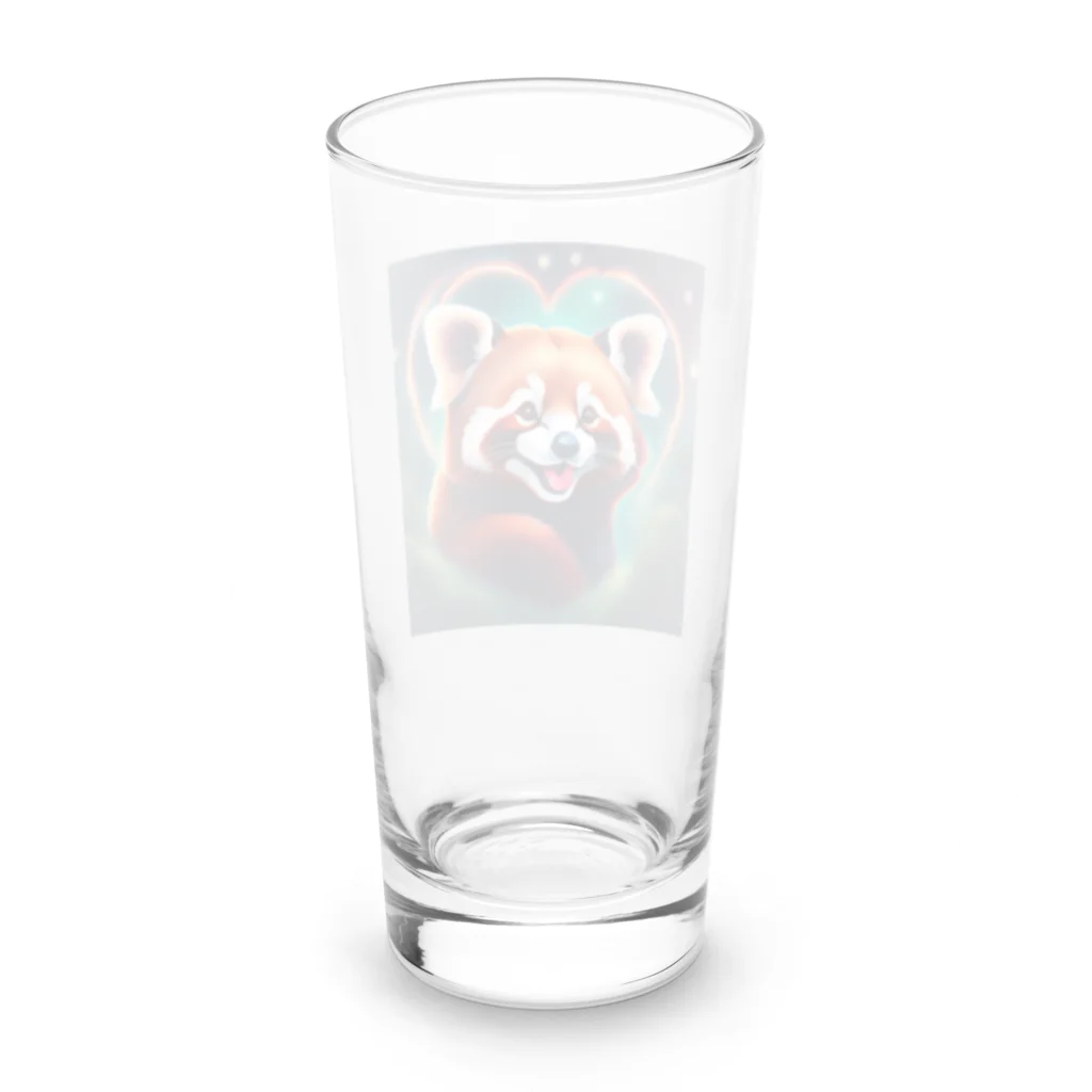 cute animal worldのかわいいレッサーパンダワールド Long Sized Water Glass :back