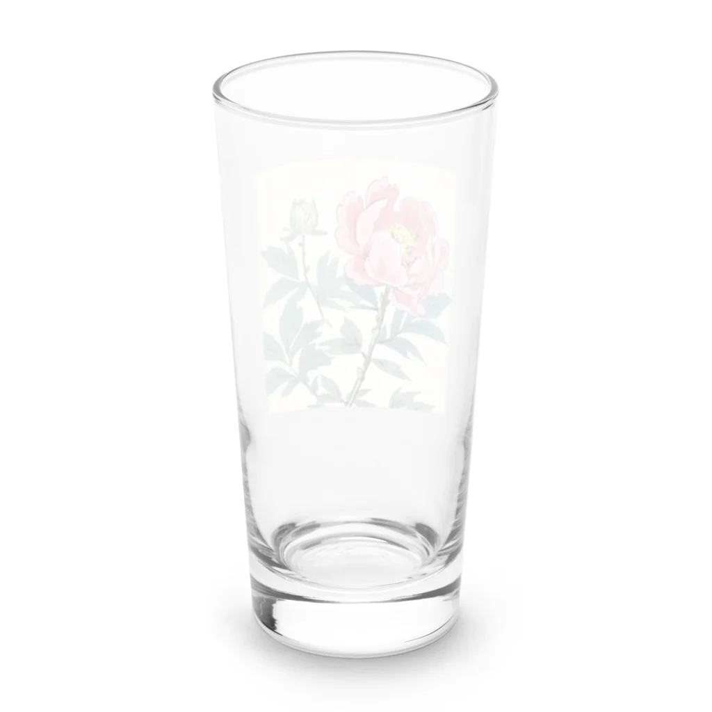 bigbamboofamilyの牡丹　その三 Long Sized Water Glass :back