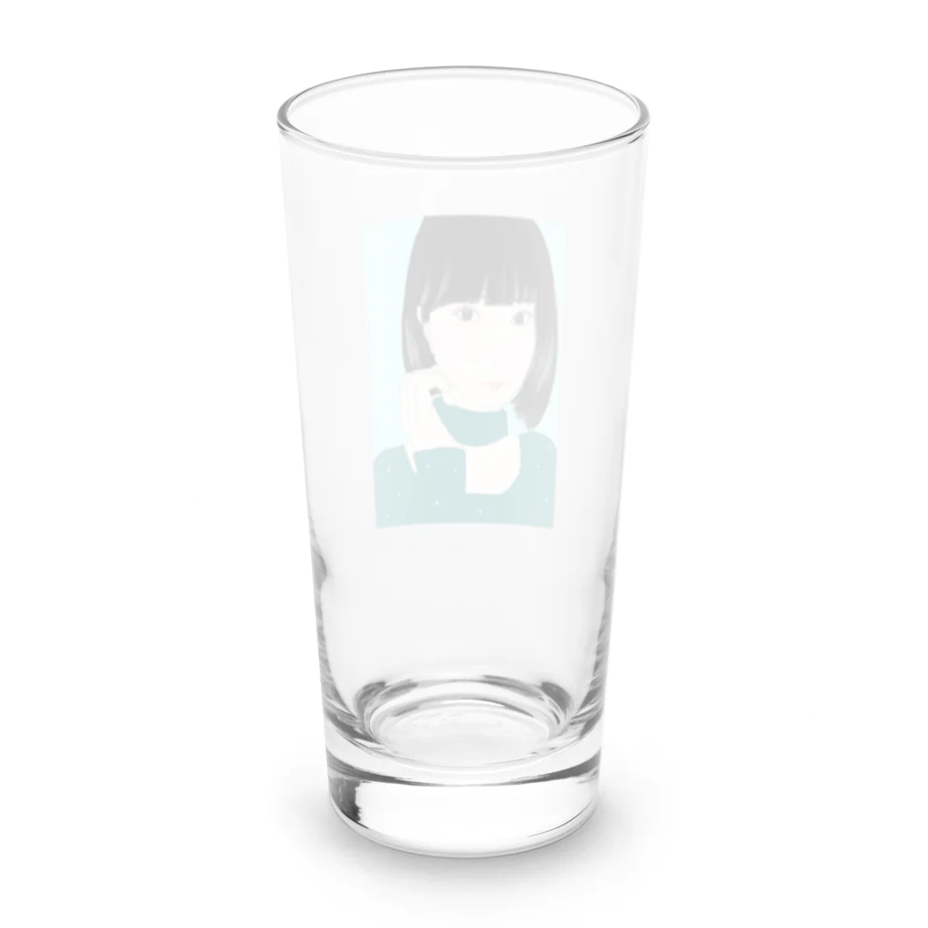 もものおみせの初雪 Long Sized Water Glass :back