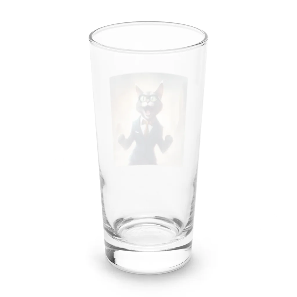 ネコ社長のネコ社長５代目 Long Sized Water Glass :back