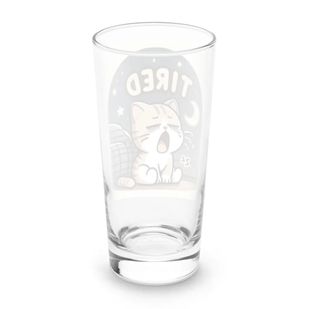 mimikkyu322のTired cat7 Long Sized Water Glass :back