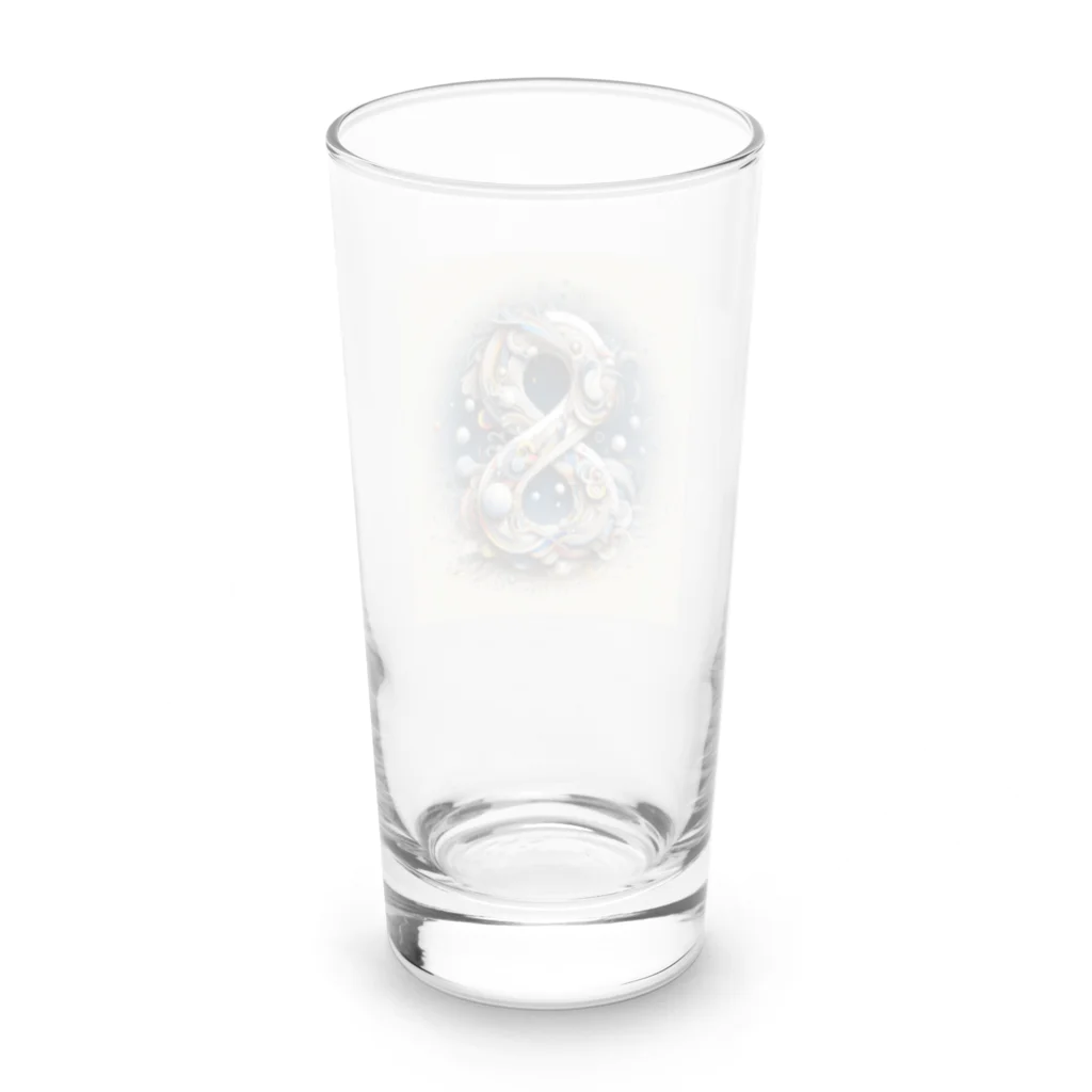 Lovers-chapelの「８」のロゴ2 Long Sized Water Glass :back