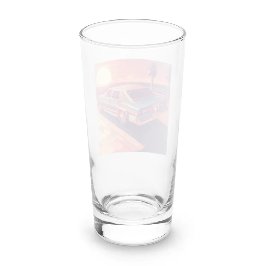 pari2のサンセットカー　ドット Long Sized Water Glass :back