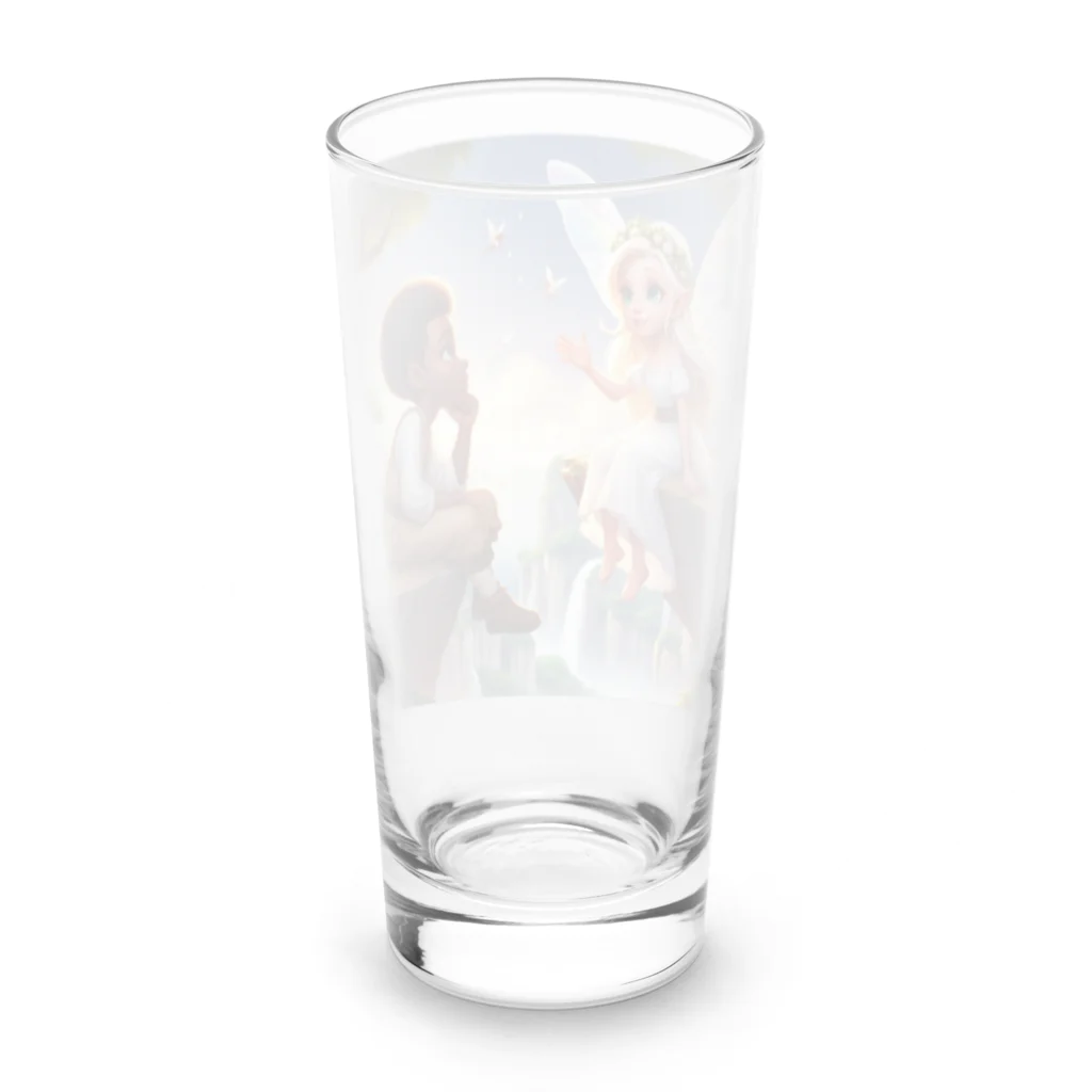 白銀雪兎のトムとジェシー Long Sized Water Glass :back