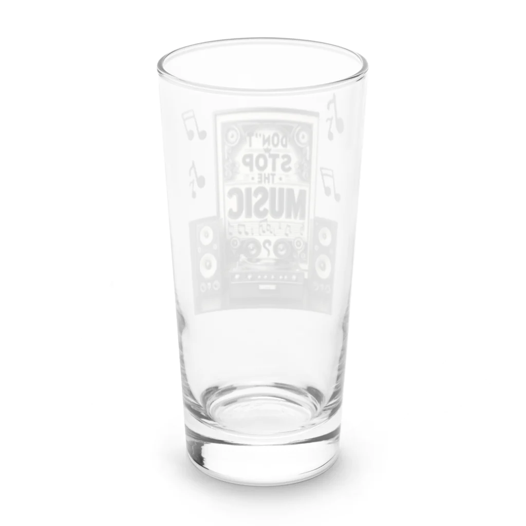 ロック堂のドントストップミュージック Long Sized Water Glass :back