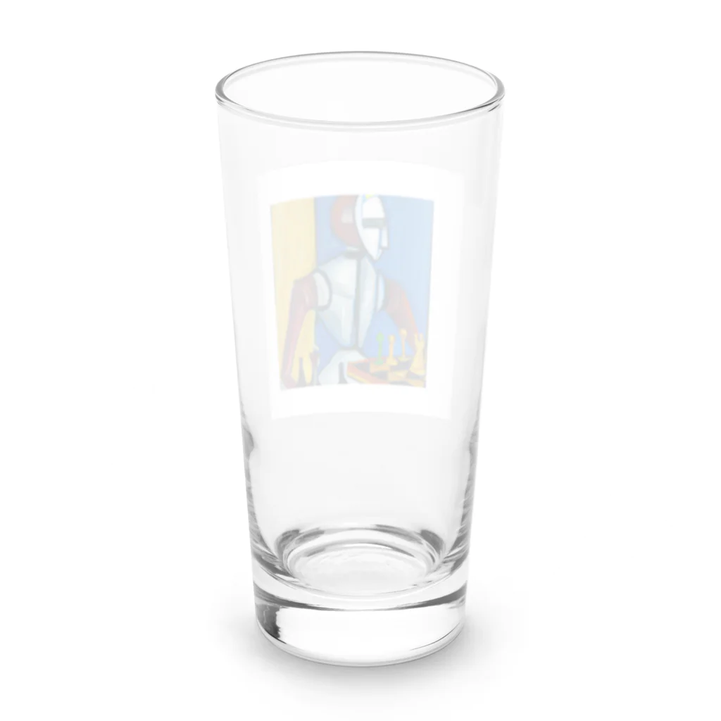 だんのんのチェスをする男 Long Sized Water Glass :back