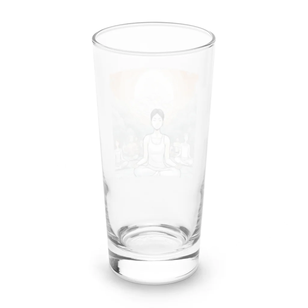 love MONSTERのヨガさん Long Sized Water Glass :back