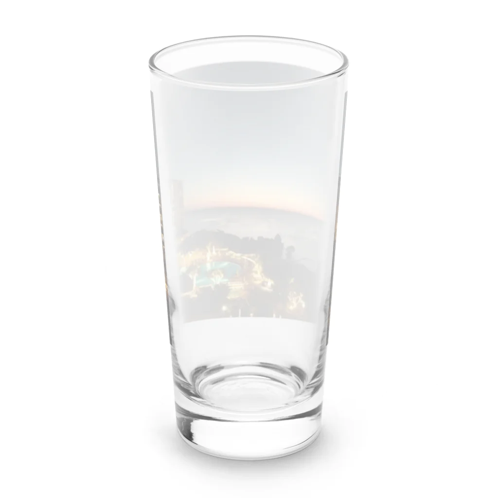 ウエディング♡カップルグッズの南国のサンセットビュー Long Sized Water Glass :back