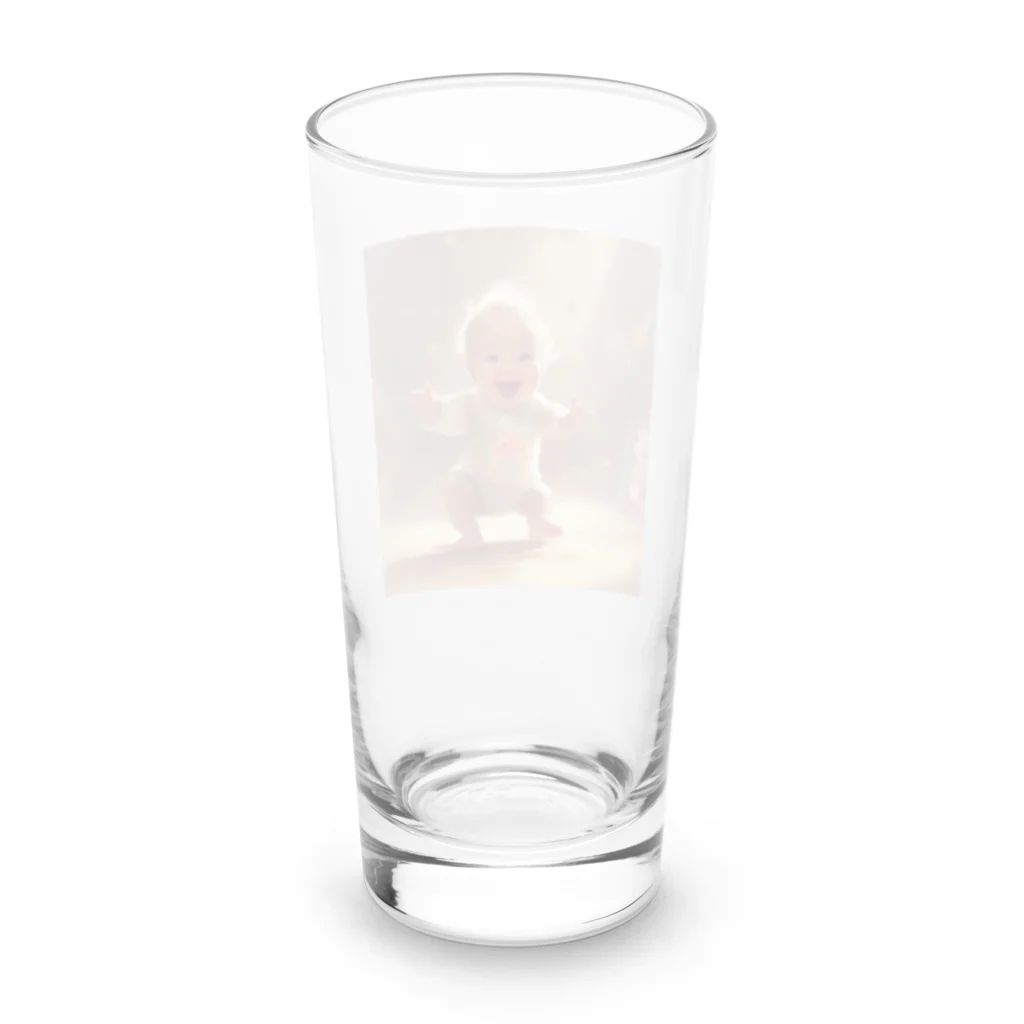 FIRE_Babyのダンスをしている人間の赤ちゃん Long Sized Water Glass :back