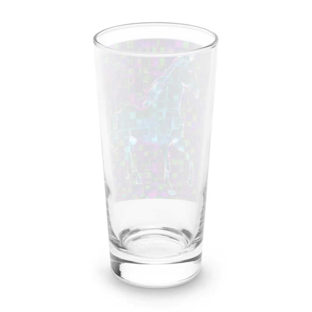 水草のデジタルでアートな馬 Ⅱ Long Sized Water Glass :back