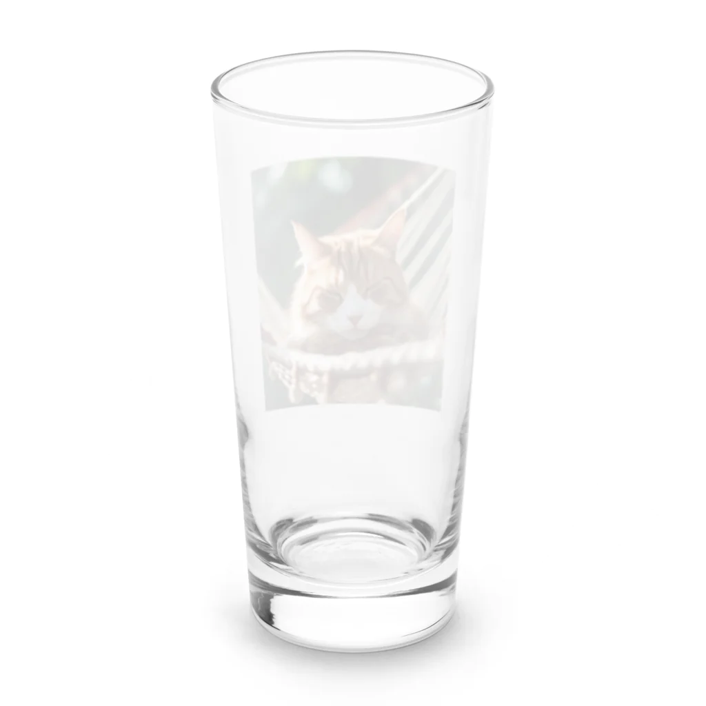 KKaの居眠りニャンコ Long Sized Water Glass :back