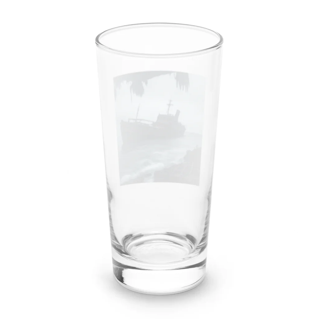 Dark Fの暗黒の海に浮かぶ腐敗した船の墓場 Long Sized Water Glass :back