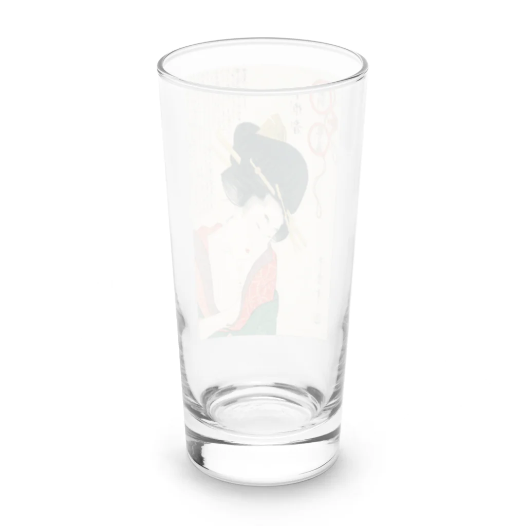 寿めでたや(ukiyoe)の浮世絵：喜多川歌麿_＜教訓親の目鑑＞ Long Sized Water Glass :back