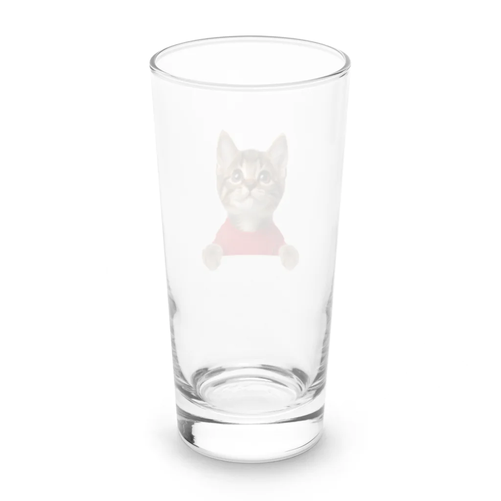 子猫のマイク・mikeの部屋のmikeナンバー１ Long Sized Water Glass :back