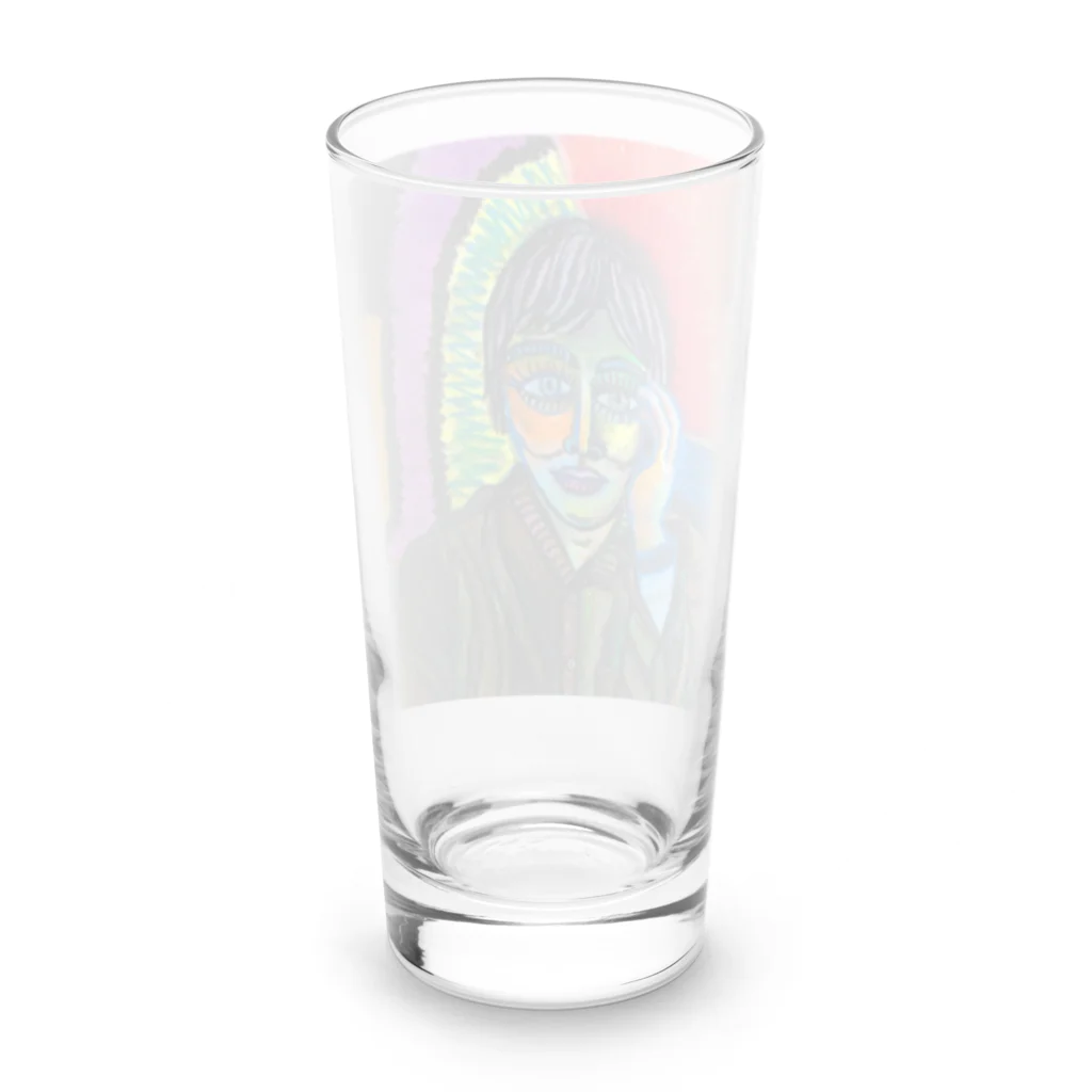 玉ねぎが双子の兄弟です。🧅の遊び心 Long Sized Water Glass :back