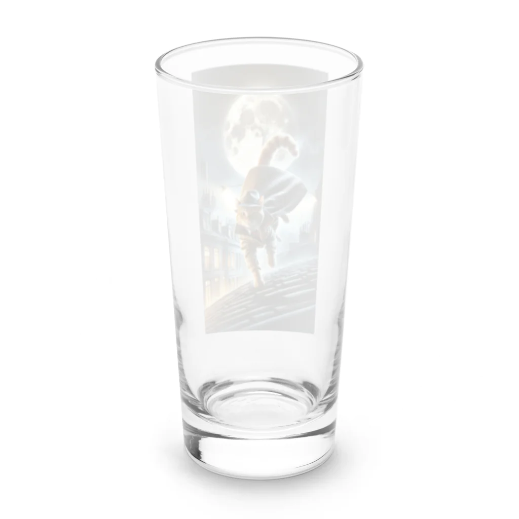 子猫のマイク・mikeの部屋の名探偵マイケル Long Sized Water Glass :back