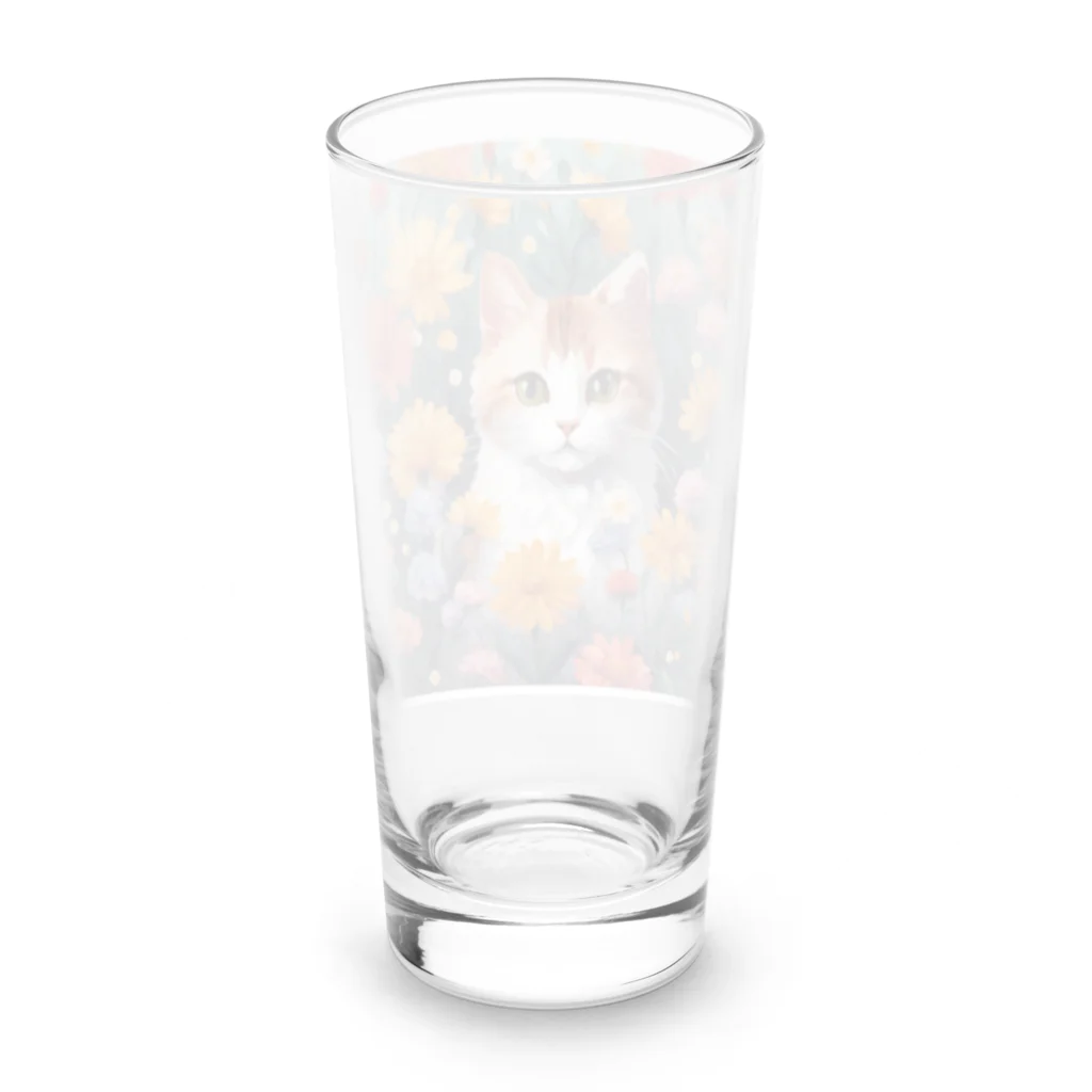 FLOWERアニマルのロココFLOWERキャットコスモス Long Sized Water Glass :back