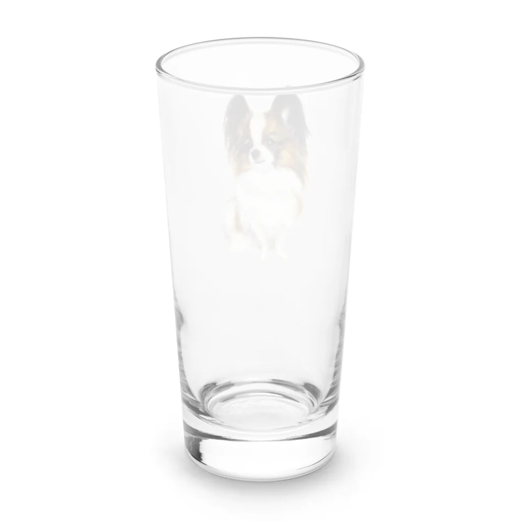 paw-pawのパピヨンちゃん Long Sized Water Glass :back