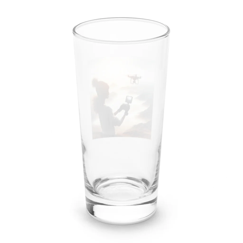 ONE POINTのドローンの自然の偉大さを。 Long Sized Water Glass :back