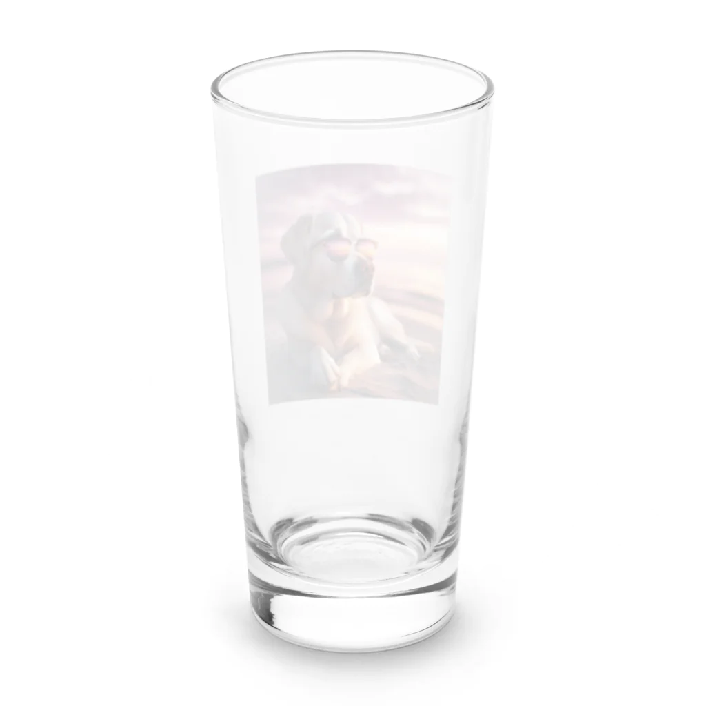 AQUAMETAVERSEのサングラスをかけた、かわいい犬 Marsa 106 Long Sized Water Glass :back