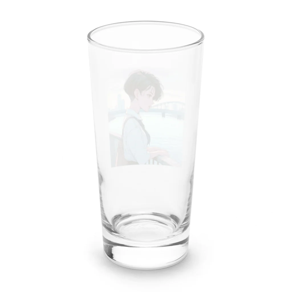 Riona_112の都会女子 Long Sized Water Glass :back