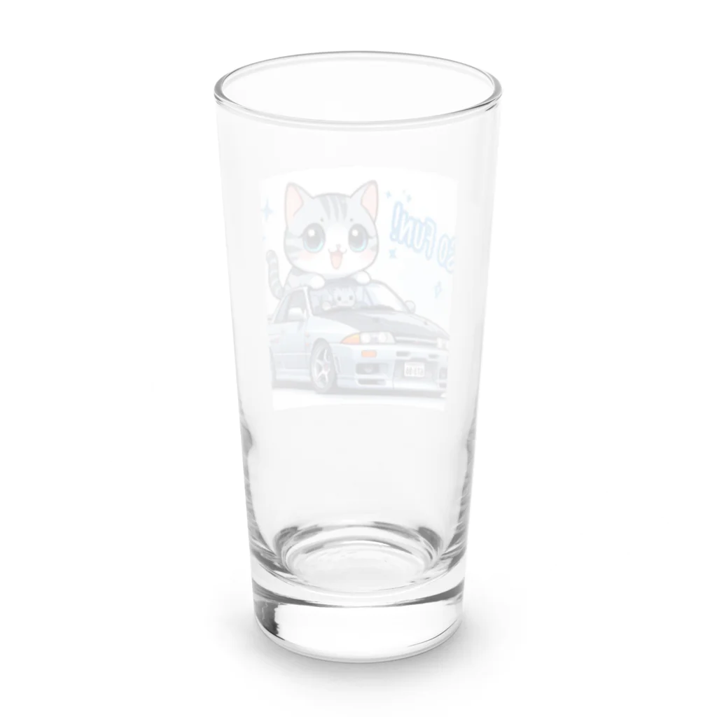 takkun0328のGT-Rと猫の夢のコラボ！ Long Sized Water Glass :back