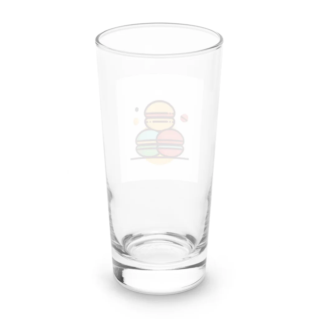 ハチ-8のマカロン　カラフル Long Sized Water Glass :back