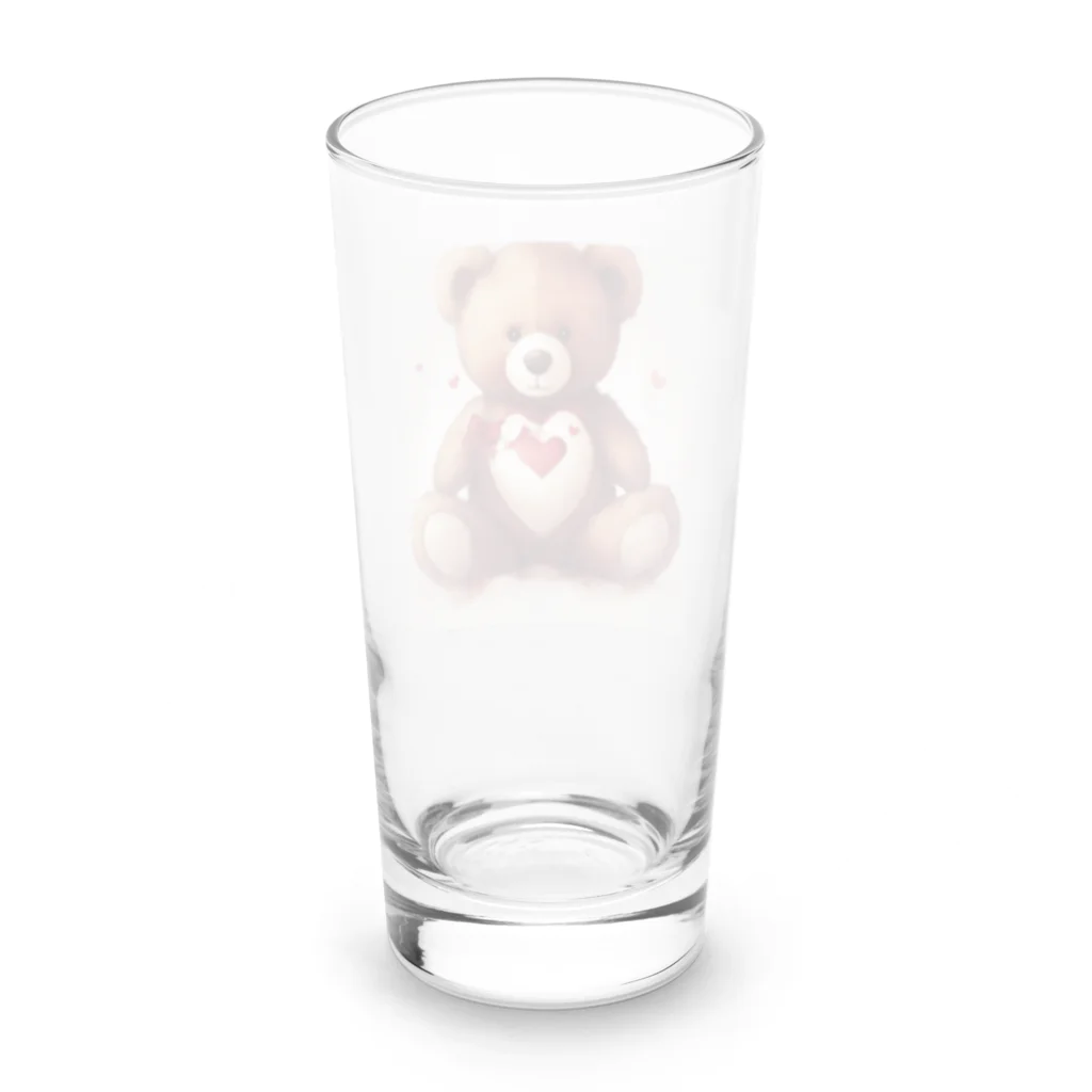 TEFのぬいぐるみと花 Long Sized Water Glass :back