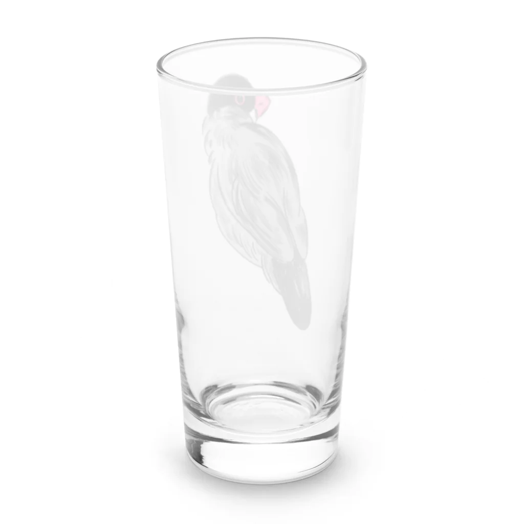 suzuaoのふさふさ文鳥くん Long Sized Water Glass :back