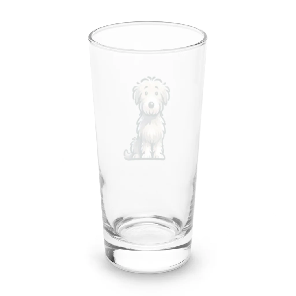 Kawaii あにまるこれくしょんのアイリッシュ・ウルフハウンド【かわいい動物たち】 Long Sized Water Glass :back