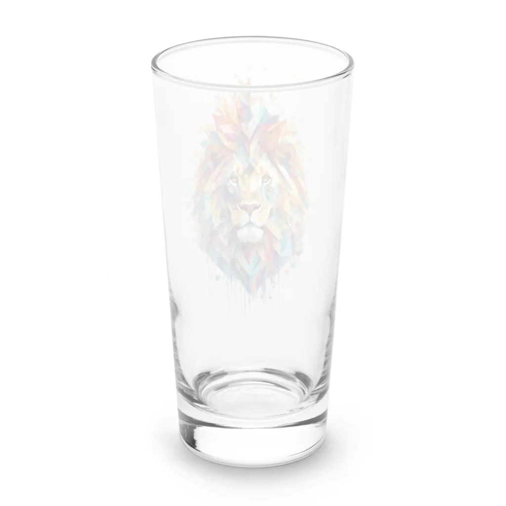 MirofuruDesignの抽象的なライオンスプラッシュTシャツ Long Sized Water Glass :back