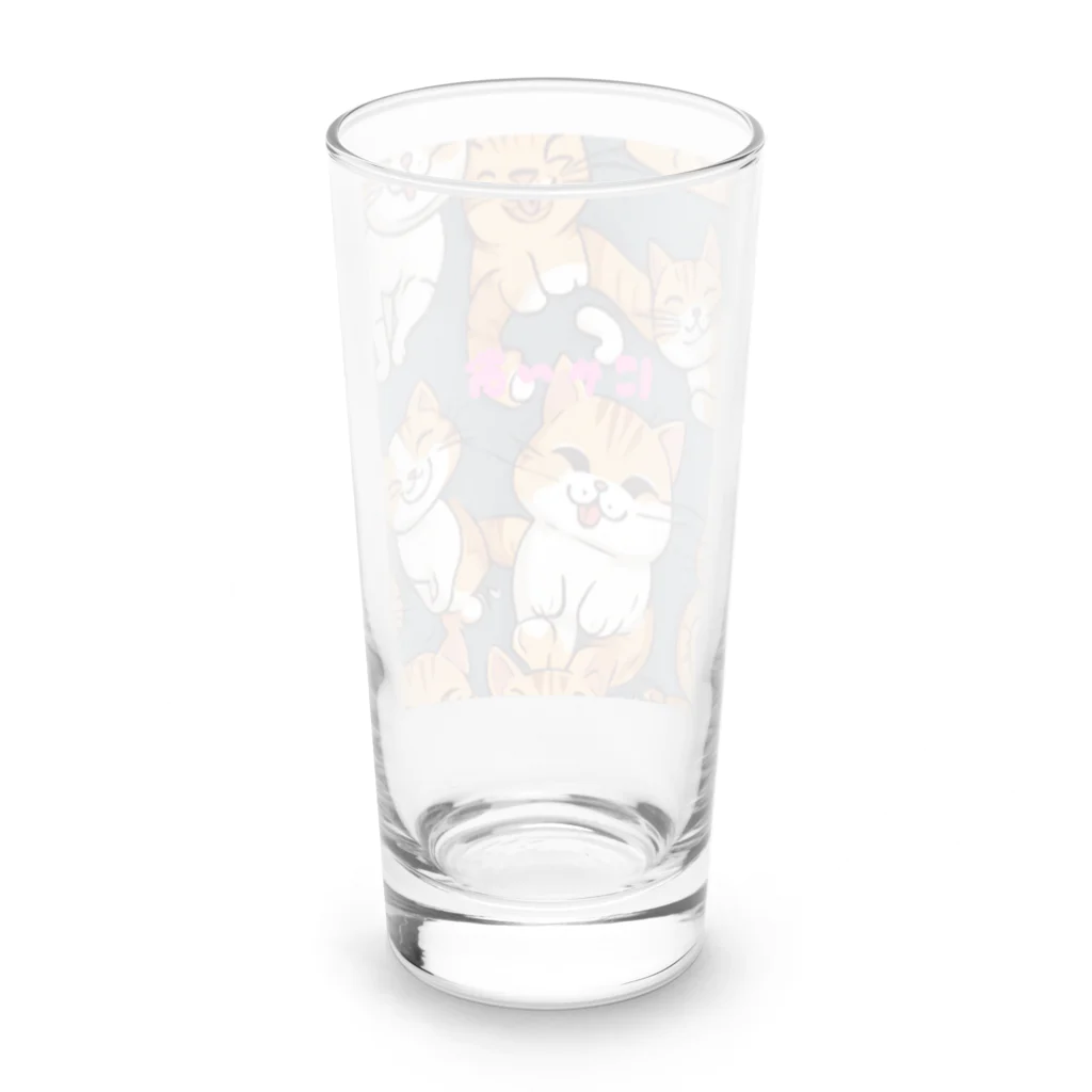 spectacular_colorsのにゃんこの笑顔グッツ Long Sized Water Glass :back