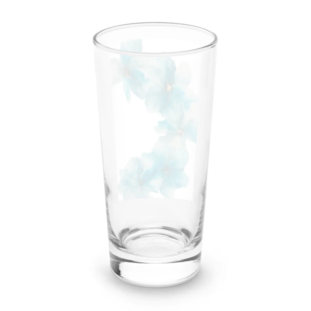 Tink_handmadeのTink ターコイズブルーflower Long Sized Water Glass :back