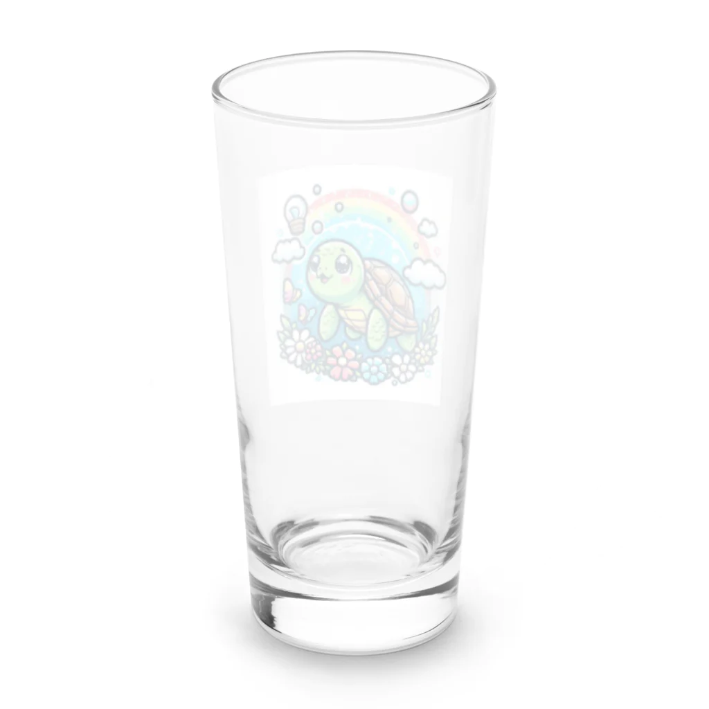 toto444のかわいいカメ Long Sized Water Glass :back
