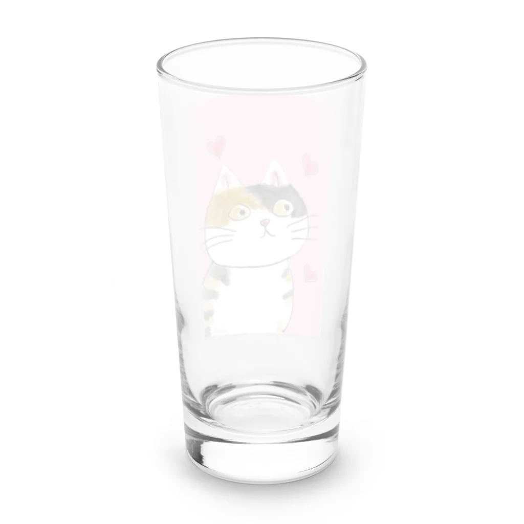 MIe-styleのみぃにゃんハートに囲まれて Long Sized Water Glass :back