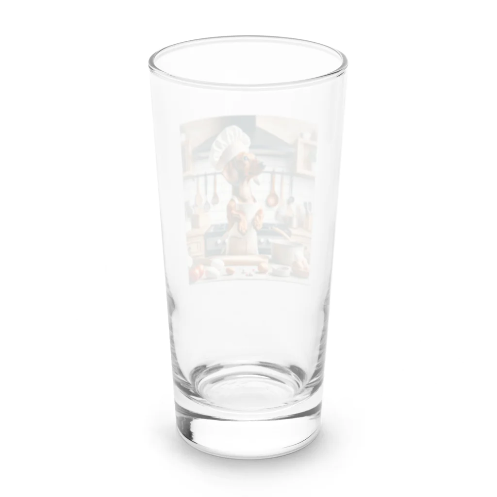 keikei5のダックスフントが料理 Long Sized Water Glass :back